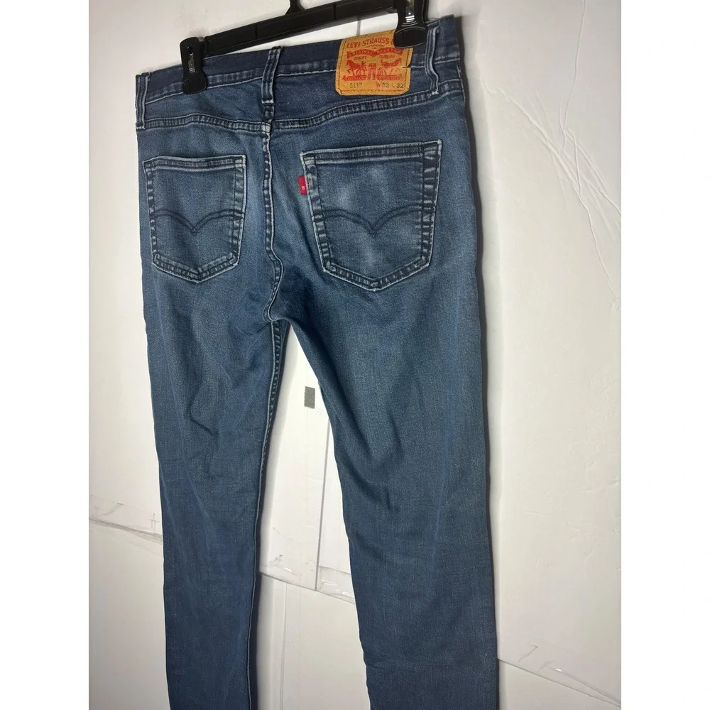Levis‎ 511 Slim Fit Mens Jeans Blue Medium Wash Denim 32x32 04511-1906